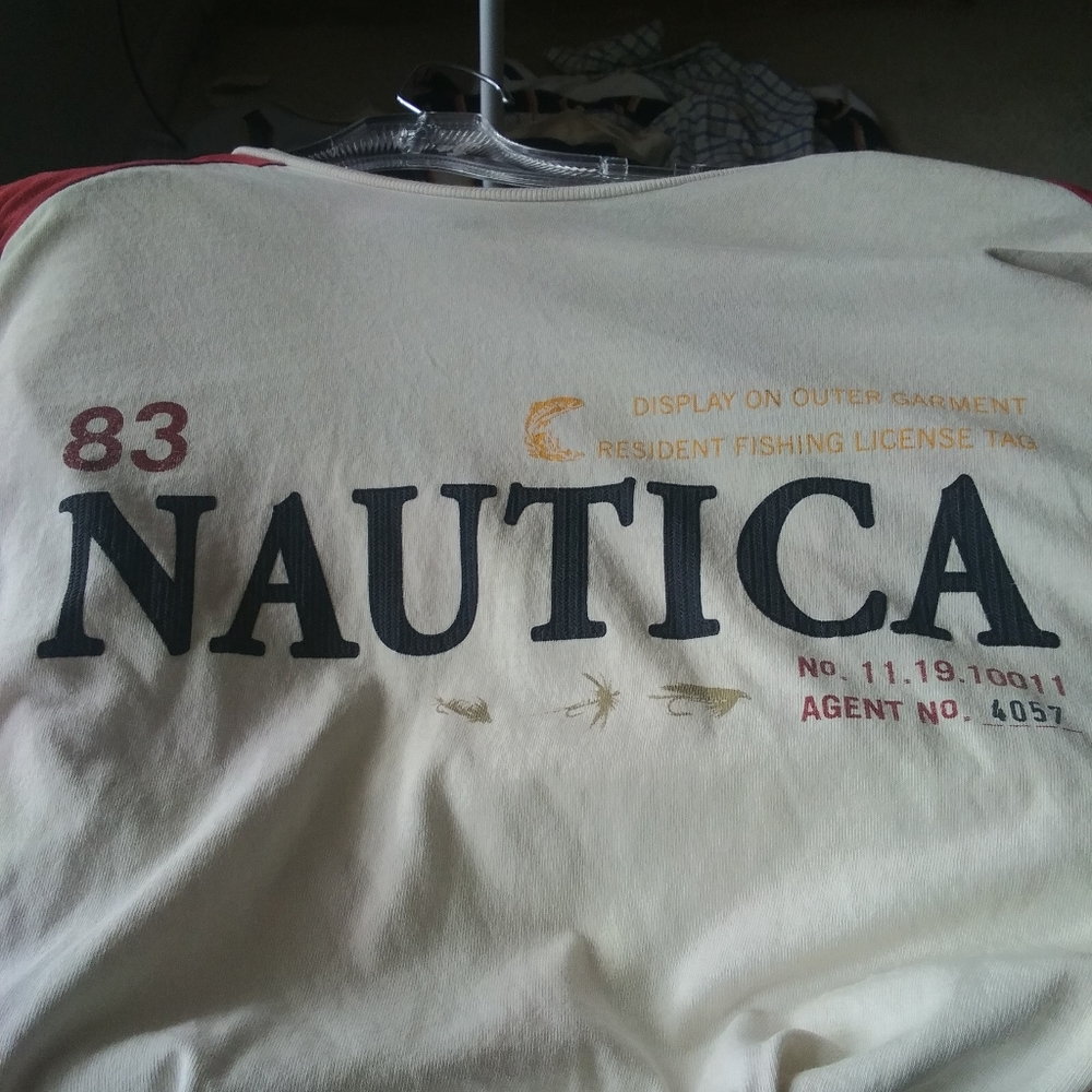 Nautical long sleeve Polo szXL $38+ free silk tie, - Picture 4 of 4